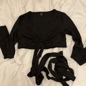 Shein Long Sleeve Crop Top